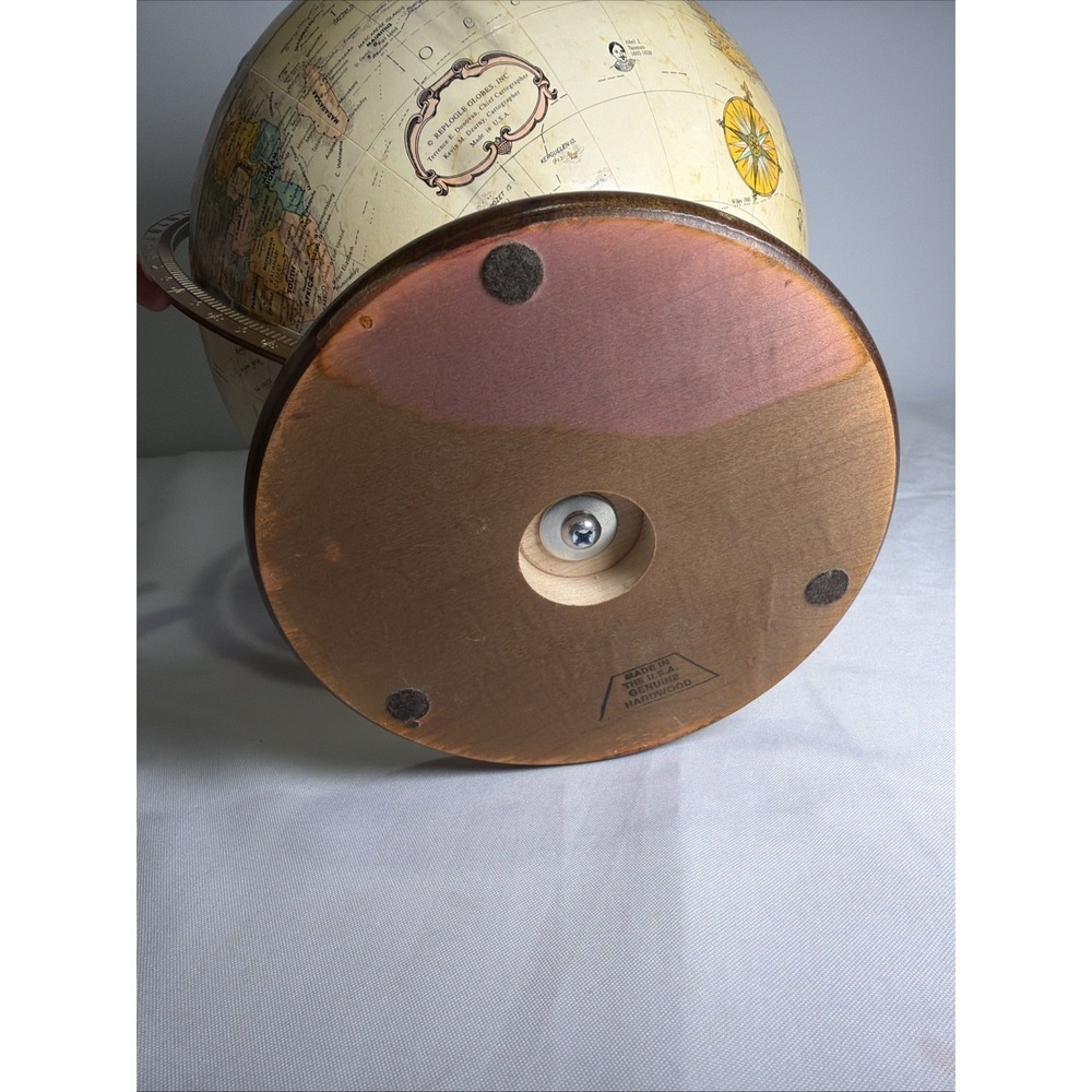 Replogle Globes World Classic Series 12" Rotating Tabletop Globe Antique Beige - Picture 13 of 14